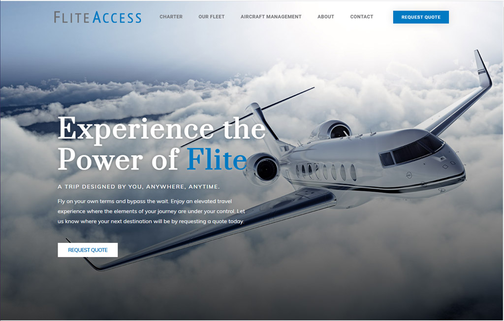 Custom Aviation Industry Websites